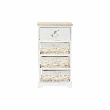 DKD Home Decor Komoda DKD Home Decor Bela Svetlo rjava pletenina Les Paolownia 40 x 29 x 73 cm