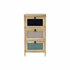 DKD Home Decor Komoda DKD Home Decor Poliester Večbarvni les Paolownia Modern (32 x 25 x 61,5 cm)