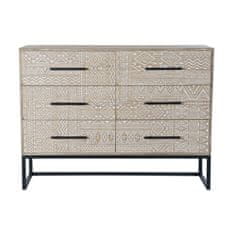 DKD Home Decor Komoda DKD Home Decor Jedla naravna črna kovinska MDF (107 x 35 x 80 cm)