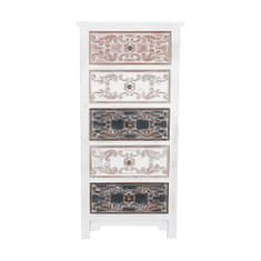 DKD Home Decor Komoda DKD Home Decor Rjava MDF Bela Temno rjava Arabska (60 x 40 x 131 cm)