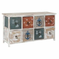 DKD Home Decor Komoda DKD Home Decor Natural Blue MDF Maroon (84 x 28 x 47 cm)