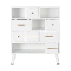 DKD Home Decor Komoda DKD Home Decor Natural Metal White Cream Melamin (76 x 34 x 94 cm)