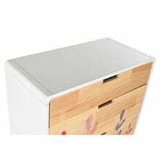 DKD Home Decor Komoda DKD Home Decor Scandi Naravni gumijasti les Bela bordo barva MDF Les 60 x 30 x 108 cm