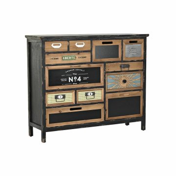 DKD Home Decor Komoda DKD Home Decor Črna Naravna jelka MDF Les Vintage 105 x 32 x 87 cm