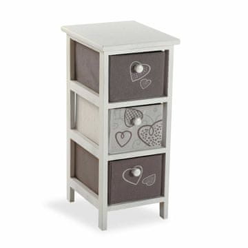 Versa Komoda Versa Cozy 3 predali Srca MDF les (30 x 56 x 25 cm)