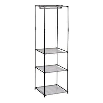 Kipit Garderobna omara črno siva železo plastika 43,5 x 160 x 50 cm