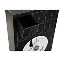 DKD Home Decor Komoda DKD Home Decor Črna zlata jelka MDF les Oriental 63 x 28 x 101 cm