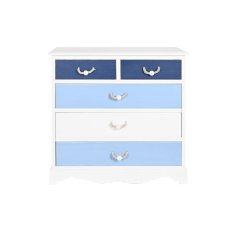 DKD Home Decor Komoda DKD Home Decor Bela Nebo modra Mornarsko modra Vrv MDF Les 80 x 40 x 80 cm