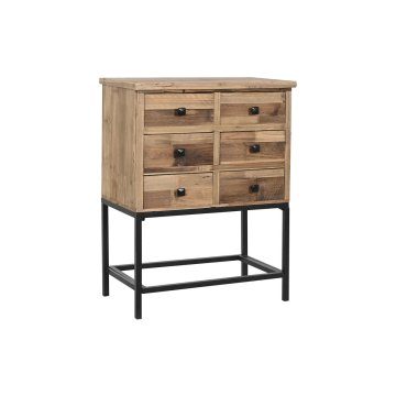 DKD Home Decor Komoda DKD Home Decor 63 x 34,5 x 85 cm jelka črna kovina temno rjava