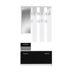 BigBuy Predsobna miza s predali Peili White Matte back Sodobna kovina (97,5 x 25 x 180 cm)