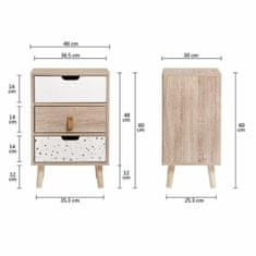 BigBuy Komoda Oslo Naravni kavčuk (40 x 30 x 60 cm)