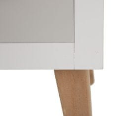 BigBuy Predsobna miza s predali MARGOT 67 x 34 x 86 cm siva les bela