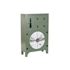 BigBuy Komoda DKD Home Decor Les MDF Zelena jelka Oriental 63 x 28 x 101 cm