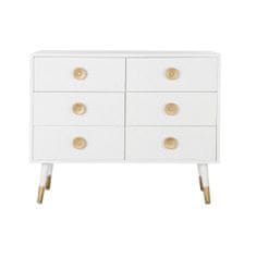 BigBuy Komoda DKD Home Decor 100 x 42 x 84 cm jelka zlata bela mandala indijanec MDF les