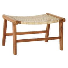 BigBuy Klop DKD Home Decor 65 x 47 x 40 cm Naravna tikovina Plastika Večbarvna svetlo rjava