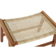 BigBuy Klop DKD Home Decor 65 x 47 x 40 cm Naravna tikovina Plastika Večbarvna svetlo rjava
