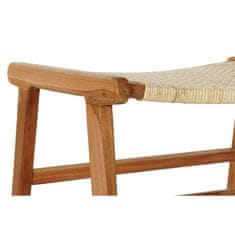 BigBuy Klop DKD Home Decor 65 x 47 x 40 cm Naravna tikovina Plastika Večbarvna svetlo rjava