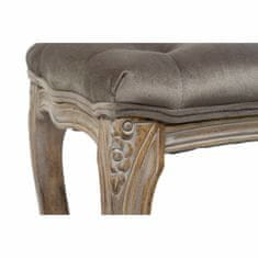 BigBuy Klop DKD Home Decor Rjava Temno siva Gumijasti les 112 x 38 x 48 cm