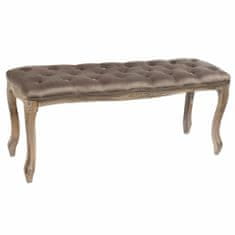 BigBuy Klop DKD Home Decor Rjava Temno siva Gumijasti les 112 x 38 x 48 cm
