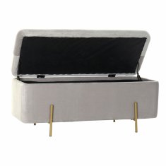 BigBuy Klop DKD Home Decor 108 x 42 x 45 cm Siva zlata kovina
