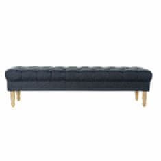 BigBuy Klop DKD Home Decor Naravna modra Poliester Gumijasti les (158 x 50 x 42 cm)