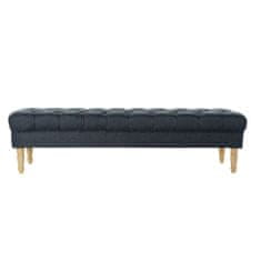 BigBuy Klop DKD Home Decor Naravna modra Poliester Gumijasti les (158 x 50 x 42 cm)