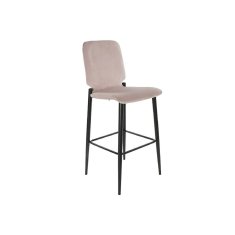 BigBuy Stolček DKD Home Decor črno roza kovinski plastični 43,5 x 52 x 109 cm