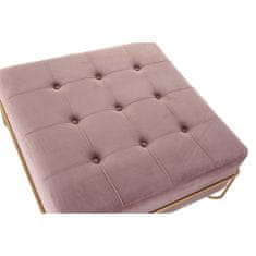 BigBuy Klop DKD Home Decor Penasta roza zlata kovina Poliester žamet MDF les (80 x 80 x 42 cm)