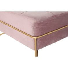BigBuy Klop DKD Home Decor Penasta roza zlata kovina Poliester žamet MDF les (80 x 80 x 42 cm)