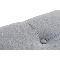 BigBuy Klop DKD Home Decor Naravna modra Poliester žamet Gumijasti les (125 x 43 x 48 cm)