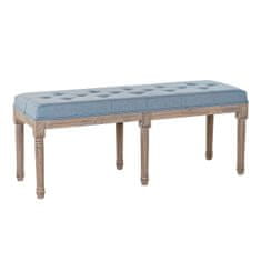 BigBuy Klop DKD Home Decor Modra Poliester Linen Gumijasti les (122 x 41 x 48 cm)