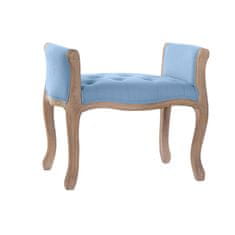 BigBuy Klop DKD Home Decor Naravna modra lanena guma les (69 x 44 x 60 cm)