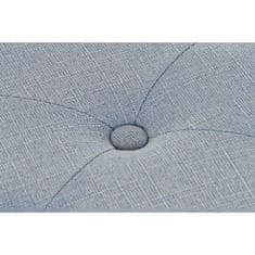 BigBuy Klop DKD Home Decor Modra Poliester Linen Gumijasti les (122 x 41 x 48 cm)