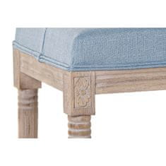 BigBuy Klop DKD Home Decor Modra Poliester Linen Gumijasti les (122 x 41 x 48 cm)