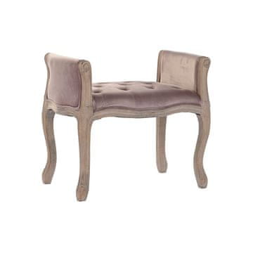 BigBuy Klop DKD Home Decor Roza Naravni gumijasti les 65 x 46 x 60,5 cm