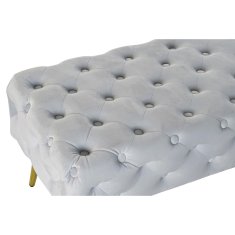 BigBuy Klop DKD Home Decor Golden Metal Polyester Velvet Sky blue (120 x 45 x 40 cm)