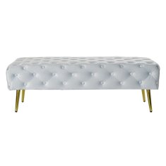 BigBuy Klop DKD Home Decor Golden Metal Polyester Velvet Sky blue (120 x 45 x 40 cm)