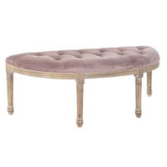 BigBuy Klop DKD Home Decor Naravno roza poliester žamet gumijasti les (125 x 43 x 48 cm)