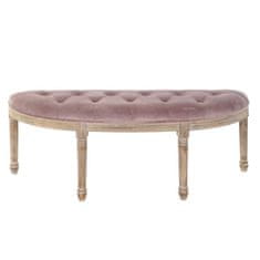 BigBuy Klop DKD Home Decor Naravno roza poliester žamet gumijasti les (125 x 43 x 48 cm)