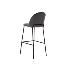 BigBuy Stolček DKD Home Decor Črna temno siva kovina 42 x 50 x 102 cm