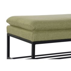 BigBuy Klop za noge postelje DKD Home Decor Črna zelena poliester železo (80 x 36 x 35 cm)