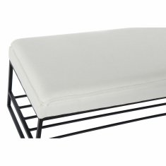 BigBuy Noge postelje klopi DKD Home Decor Črna bež železo 80,5 x 36 x 35,5 cm