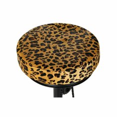 BigBuy Stolček DKD Home Decor črna kovina rjavo usnje (45 x 40 x 82 cm)