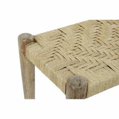 BigBuy Klop DKD Home Decor Naravna vrv Mango les (88 x 42 x 39,5 cm)