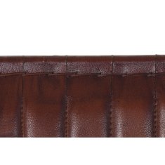 BigBuy Klop z naslonom DKD Home Decor Kovina Les Rjavo usnje (127 x 70 x 74 cm)