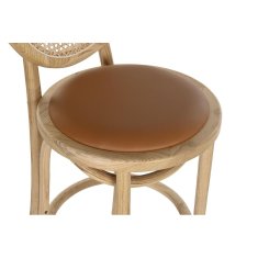 BigBuy Stolček DKD Home Decor Multicolor Natural Svetlo rjava 43 x 43 x 108 cm
