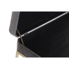 BigBuy Klop DKD Home Decor Grey Golden Metal Velvet (80 x 40 x 47 cm)