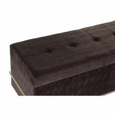 BigBuy Klop DKD Home Decor Golden Metal Brown Velvet (120 x 42 x 48 cm)
