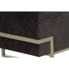 BigBuy Klop DKD Home Decor Golden Metal Brown Velvet (120 x 42 x 48 cm)