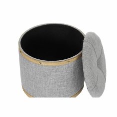 BigBuy Klop DKD Home Decor Grey Wood Polyester (120 x 45 x 43 cm)